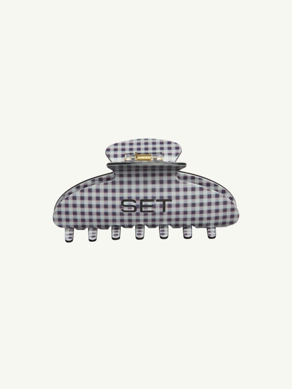 SET ACTIVE Gingham Claw Clip - Spearmint
